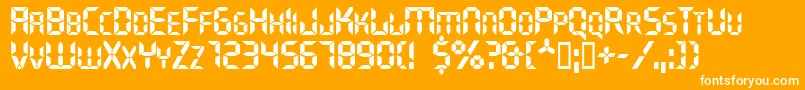 Ghostmachine Font – White Fonts on Orange Background