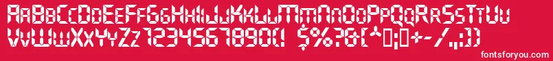 Ghostmachine Font – White Fonts on Red Background