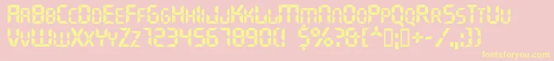 Ghostmachine Font – Yellow Fonts on Pink Background