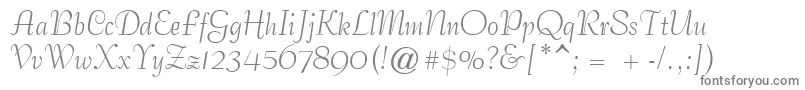 フォントGeCoterieScriptNormal – 灰色のフォント
