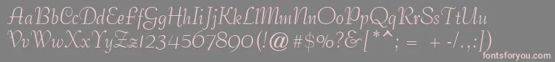 GeCoterieScriptNormal Font – Pink Fonts on Gray Background