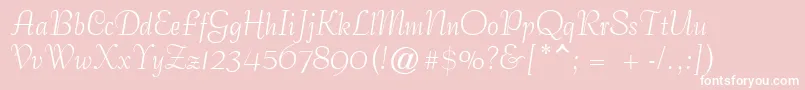 フォントGeCoterieScriptNormal – ピンクの背景に白い文字