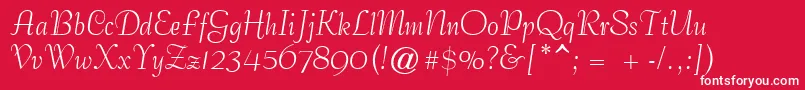 GeCoterieScriptNormal Font – White Fonts on Red Background