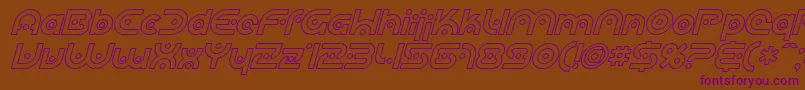 SfplanetaryorbiteroutlineI Font – Purple Fonts on Brown Background