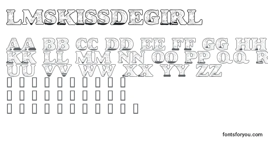 Schriftart LmsKissDeGirl – Alphabet, Zahlen, spezielle Symbole