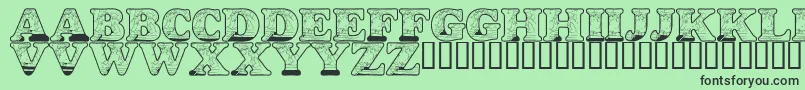 LmsKissDeGirl Font – Black Fonts on Green Background