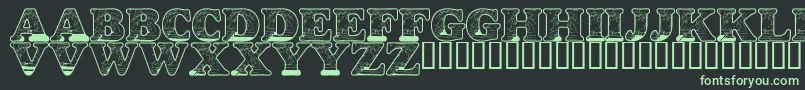 LmsKissDeGirl Font – Green Fonts on Black Background