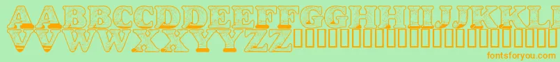 LmsKissDeGirl Font – Orange Fonts on Green Background