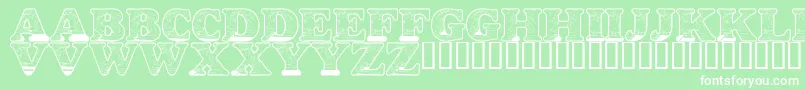 LmsKissDeGirl Font – White Fonts on Green Background