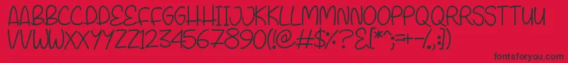 ShineWithMe Font – Black Fonts on Red Background