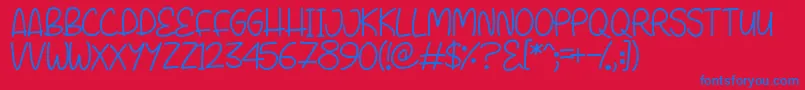 ShineWithMe Font – Blue Fonts on Red Background