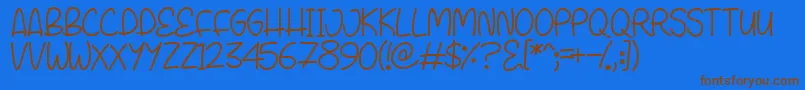 ShineWithMe Font – Brown Fonts on Blue Background