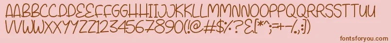 ShineWithMe Font – Brown Fonts on Pink Background