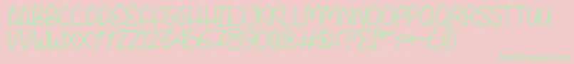 ShineWithMe Font – Green Fonts on Pink Background