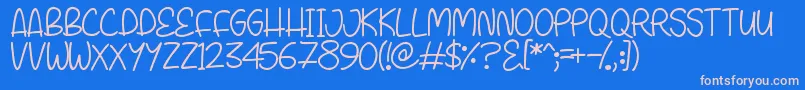 ShineWithMe Font – Pink Fonts on Blue Background