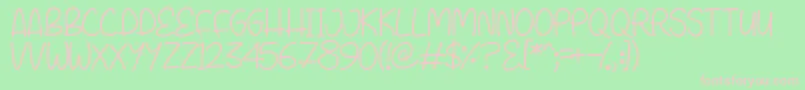 ShineWithMe Font – Pink Fonts on Green Background