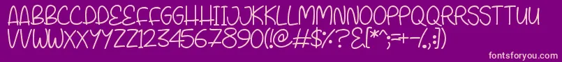 ShineWithMe Font – Pink Fonts on Purple Background
