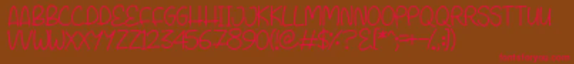 ShineWithMe Font – Red Fonts on Brown Background