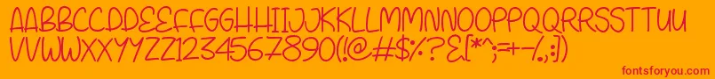 ShineWithMe Font – Red Fonts on Orange Background