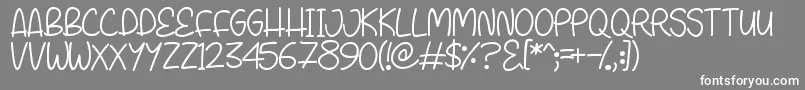 フォントShineWithMe – 灰色の背景に白い文字