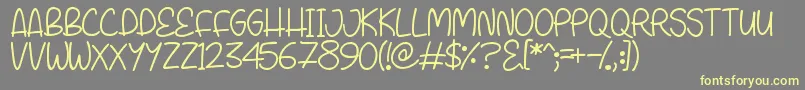 ShineWithMe Font – Yellow Fonts on Gray Background