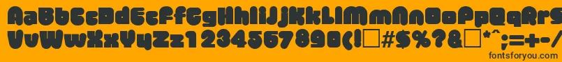 MisterbigRegular Font – Black Fonts on Orange Background