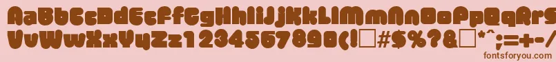 MisterbigRegular Font – Brown Fonts on Pink Background