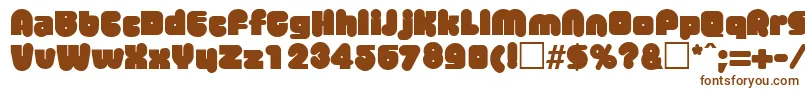 MisterbigRegular-fontti – ruskeat fontit valkoisella taustalla