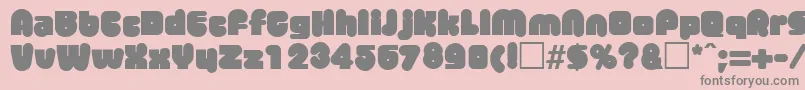 MisterbigRegular Font – Gray Fonts on Pink Background