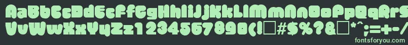 MisterbigRegular Font – Green Fonts on Black Background