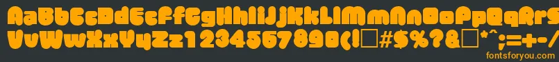 フォントMisterbigRegular – 黒い背景にオレンジの文字