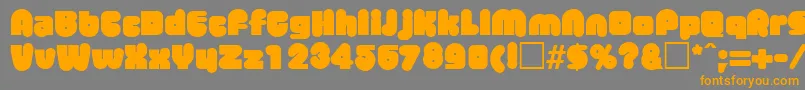 MisterbigRegular Font – Orange Fonts on Gray Background