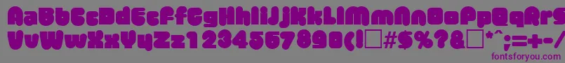 Шрифт MisterbigRegular – фиолетовые шрифты на сером фоне
