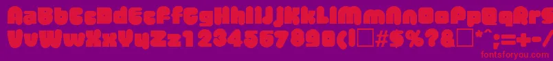 MisterbigRegular Font – Red Fonts on Purple Background