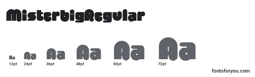 MisterbigRegular Font Sizes