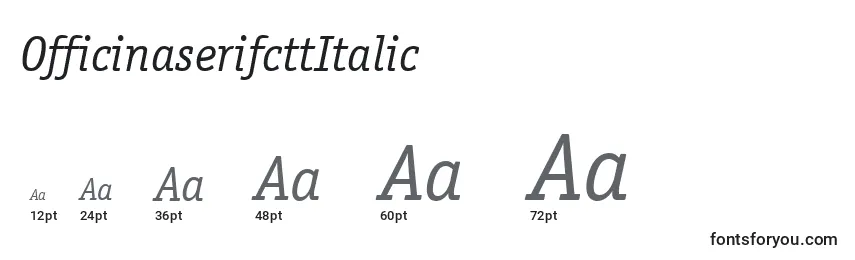 Размеры шрифта OfficinaserifcttItalic