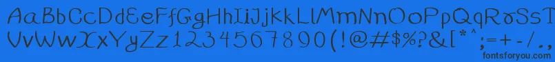 99%25handwritting Font – Black Fonts on Blue Background