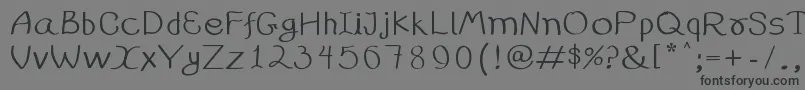 99%25handwritting Font – Black Fonts on Gray Background