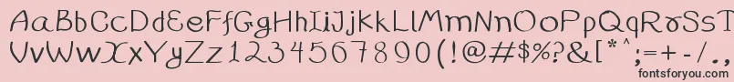 99%25handwritting Font – Black Fonts on Pink Background