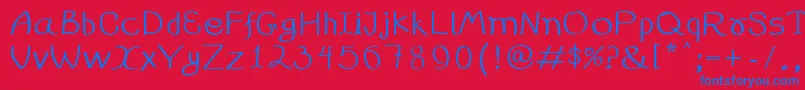 99%25handwritting Font – Blue Fonts on Red Background