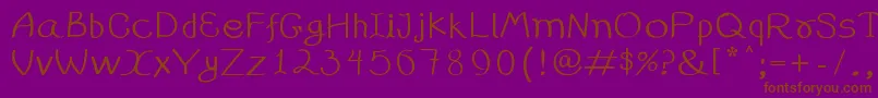 99%25handwritting Font – Brown Fonts on Purple Background