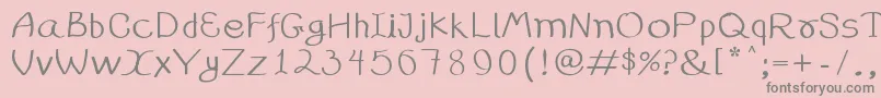99%25handwritting Font – Gray Fonts on Pink Background