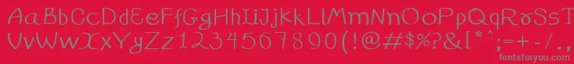 99%25handwritting Font – Gray Fonts on Red Background