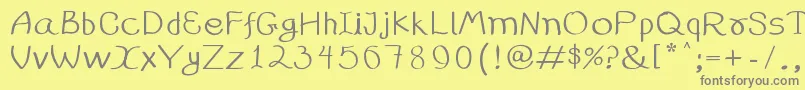 99%25handwritting Font – Gray Fonts on Yellow Background