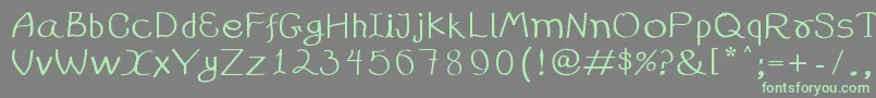 99%25handwritting Font – Green Fonts on Gray Background