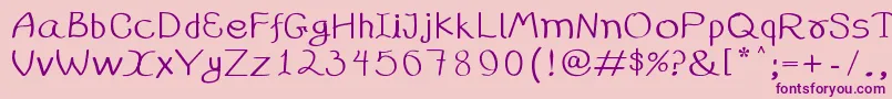 99%25handwritting Font – Purple Fonts on Pink Background