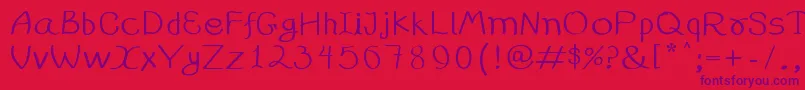 99%25handwritting-Schriftart – Violette Schriften auf rotem Hintergrund