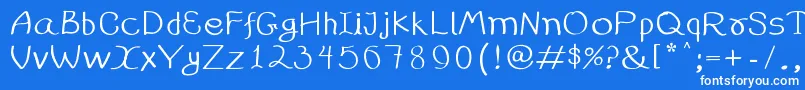 99%25handwritting Font – White Fonts on Blue Background