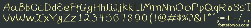 99%25handwritting Font – Yellow Fonts on Black Background