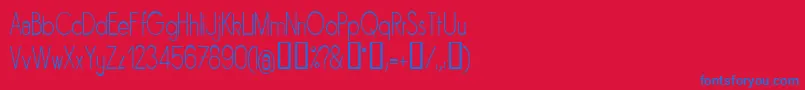 Sornln-Schriftart – Blaue Schriften auf rotem Hintergrund